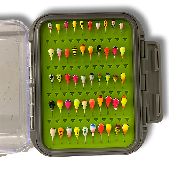 50 Piece Tungsten UV Glow Jig Kit with Jig Box